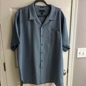 Weekenders Blue Casual Button Down Shirt Camp Collar